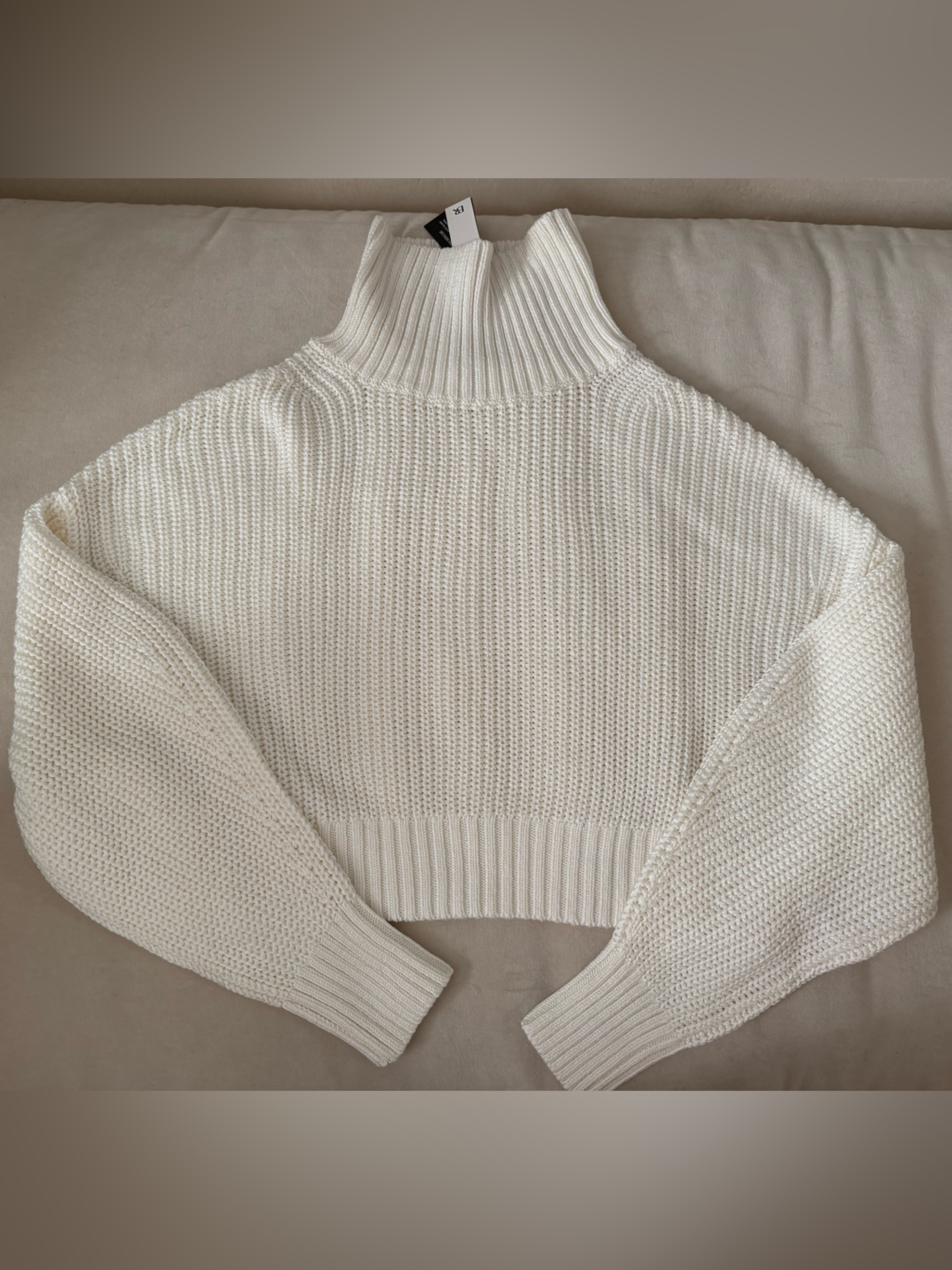 Banana Republic Ivory Turtleneck Cropped Sweater